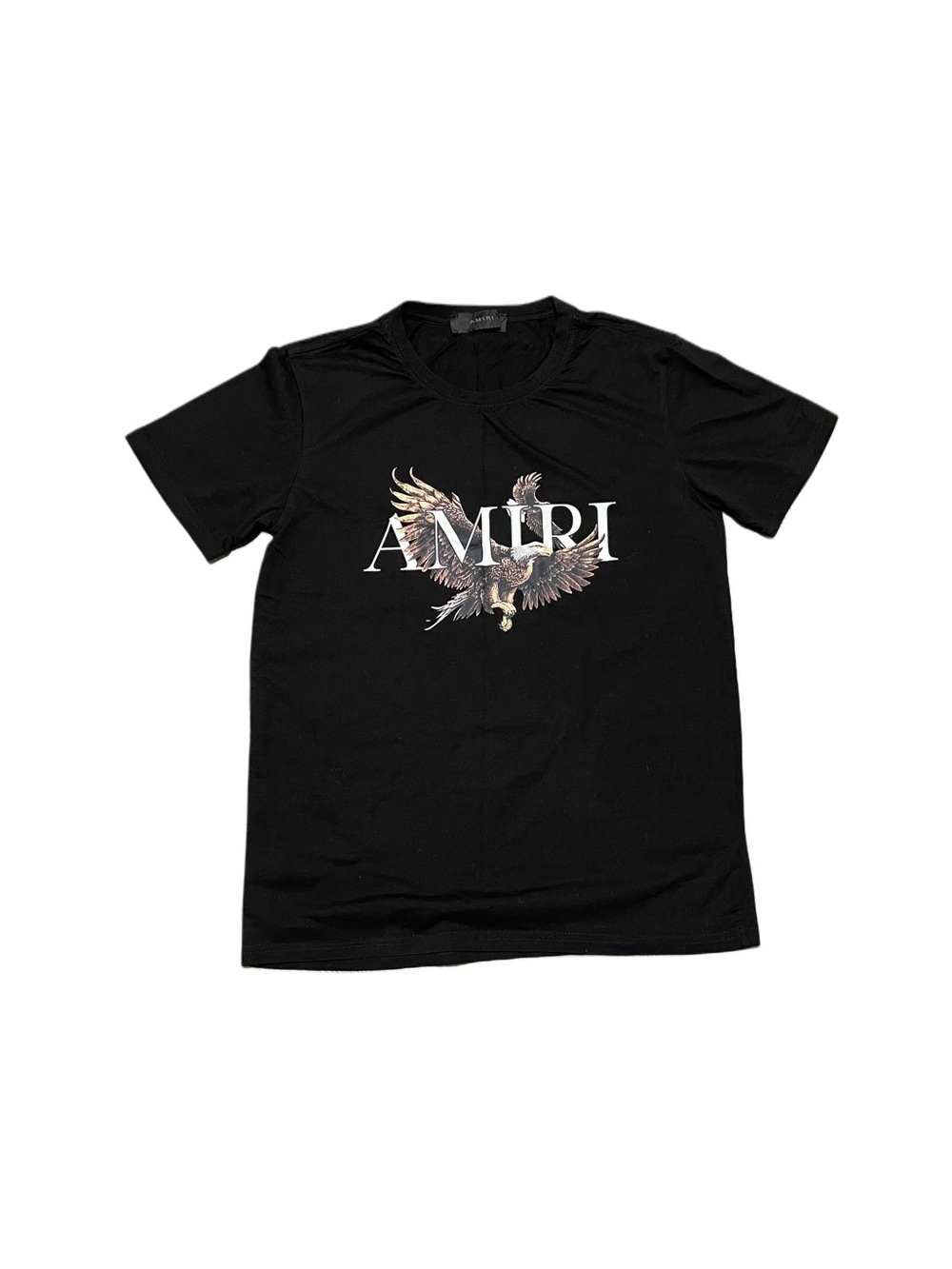 AMIRI Black Tee with Eagle Graphic and Logo - Picture 1 of 1